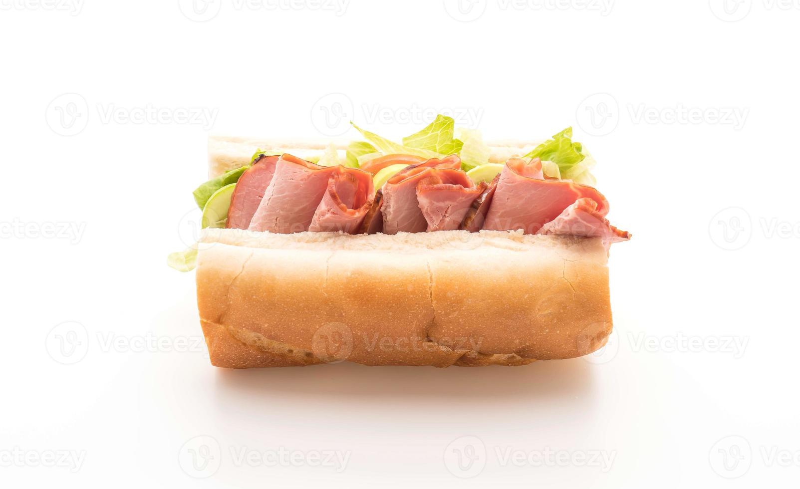 sandwich sous-marin jambon et salade photo