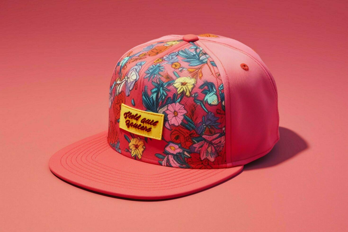 une snapback chapeau avec une slogan sur il photo