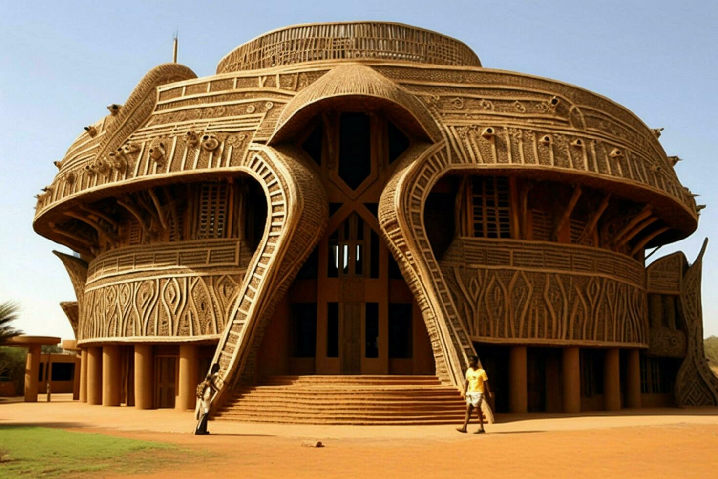 le beauté de africain architecture tous les deux ancien et photo