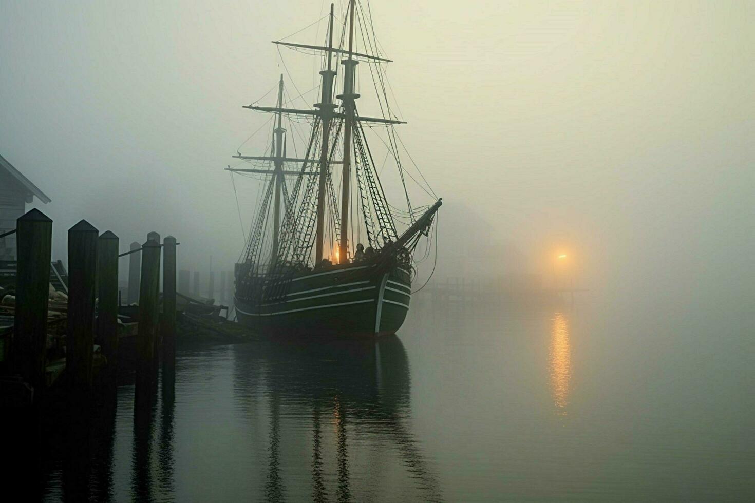 le salé brume de une brumeux Matin photo