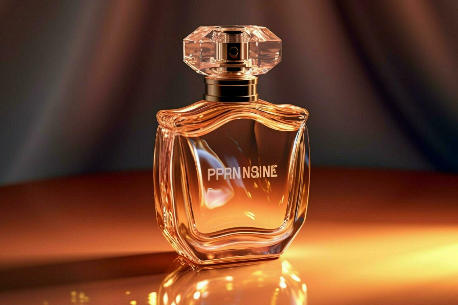 une bouteille de parfum avec le mot parfum sur il photo