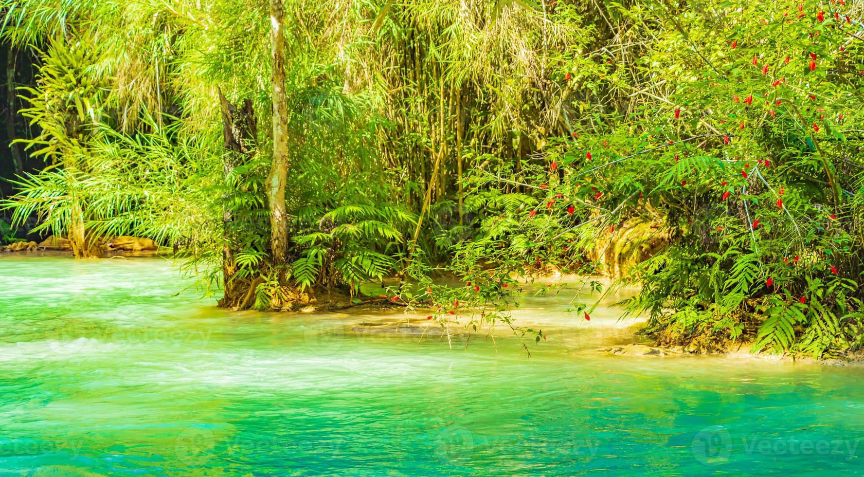 les plus belles cascades de la cascade de kuang si luang prabang au laos. photo