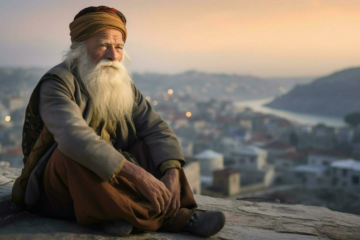 Turc vieux homme turc ville photo