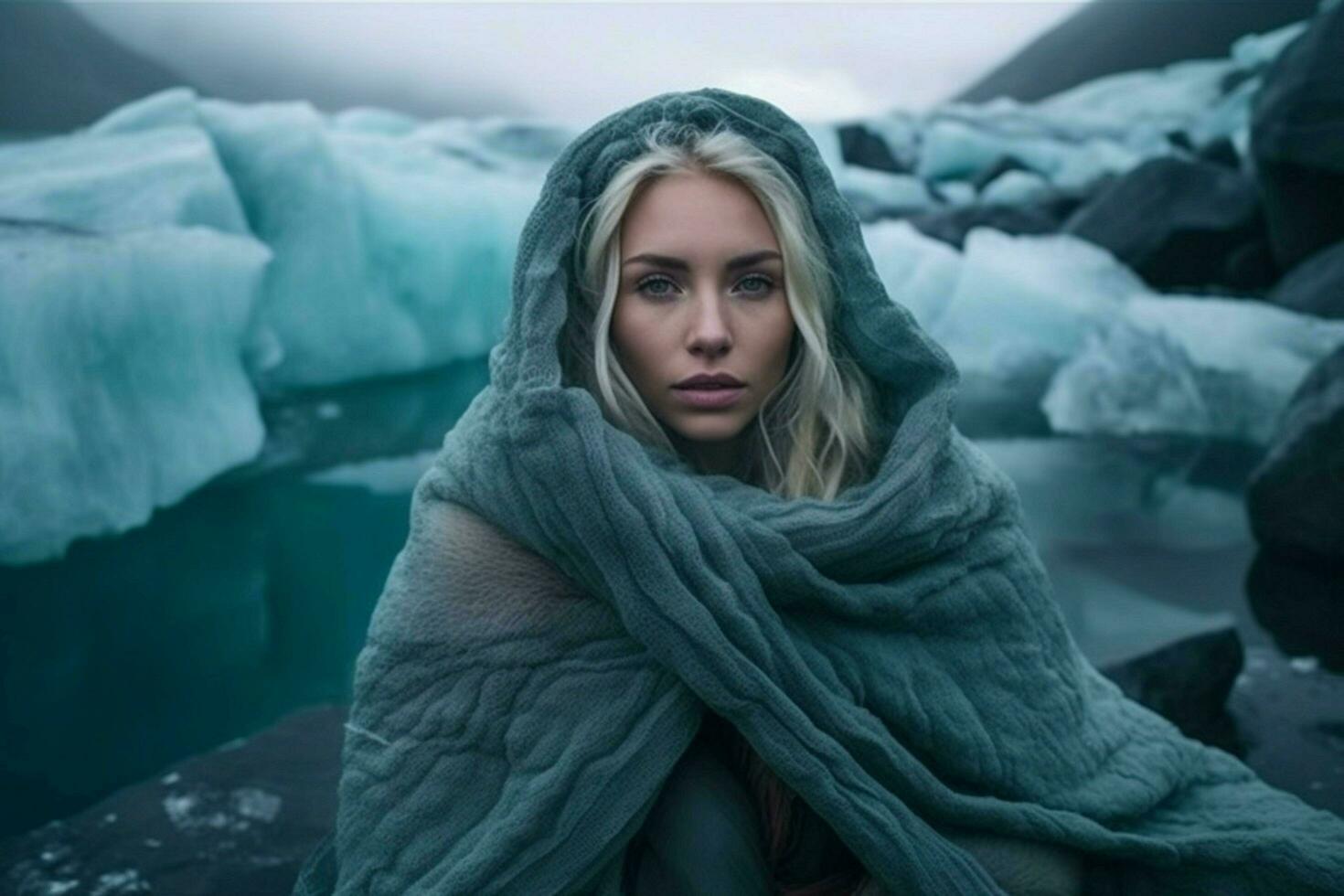 femme chaud hiver vêtements glaciers photo