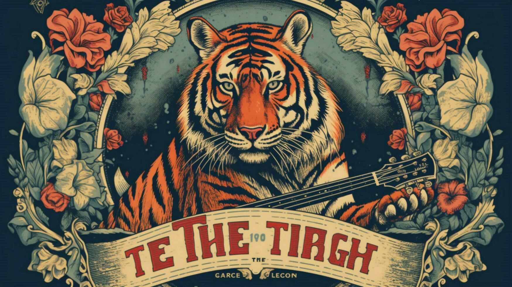 une affiche pour une vivre bande appelé le tigre photo