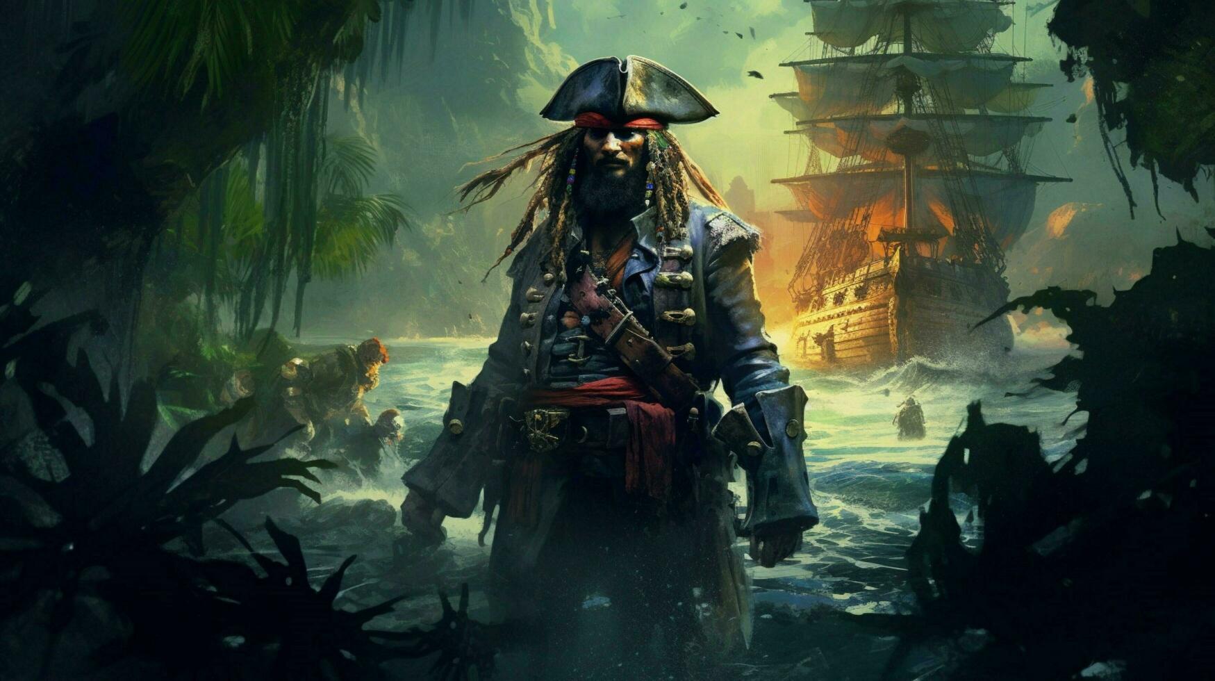 une affiche pour le pirates de le Caraïbes photo