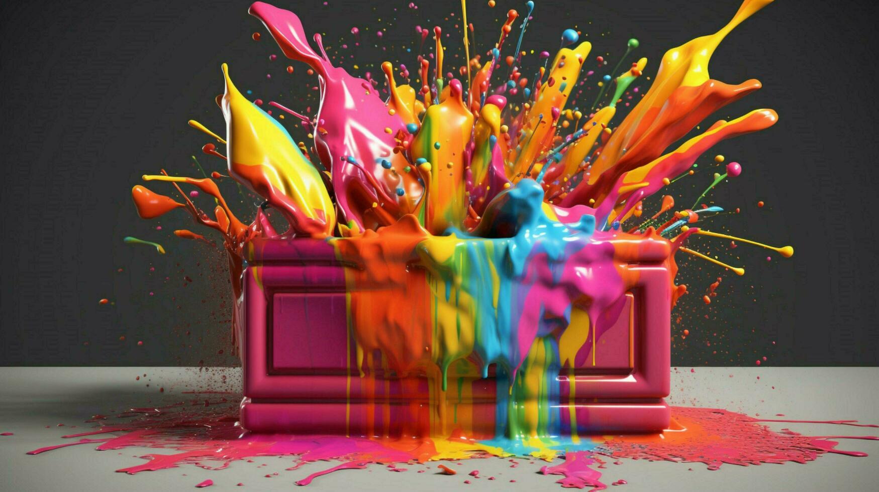 abstrait art avec coloré éclaboussure 3d photo