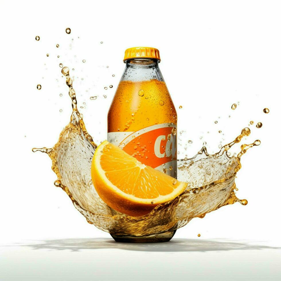 Coca Cola Orange avec blanc Contexte haute qualité photo