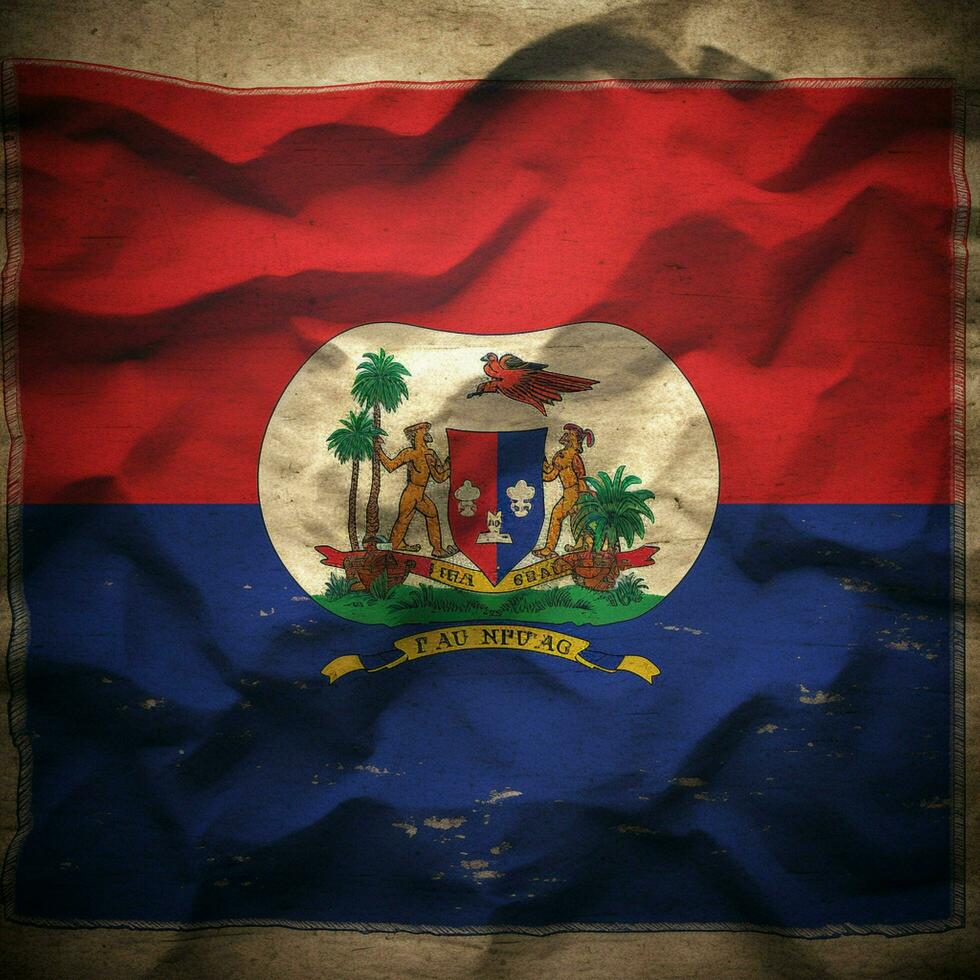 drapeau de Haïti haute qualité 4k ultra HD photo