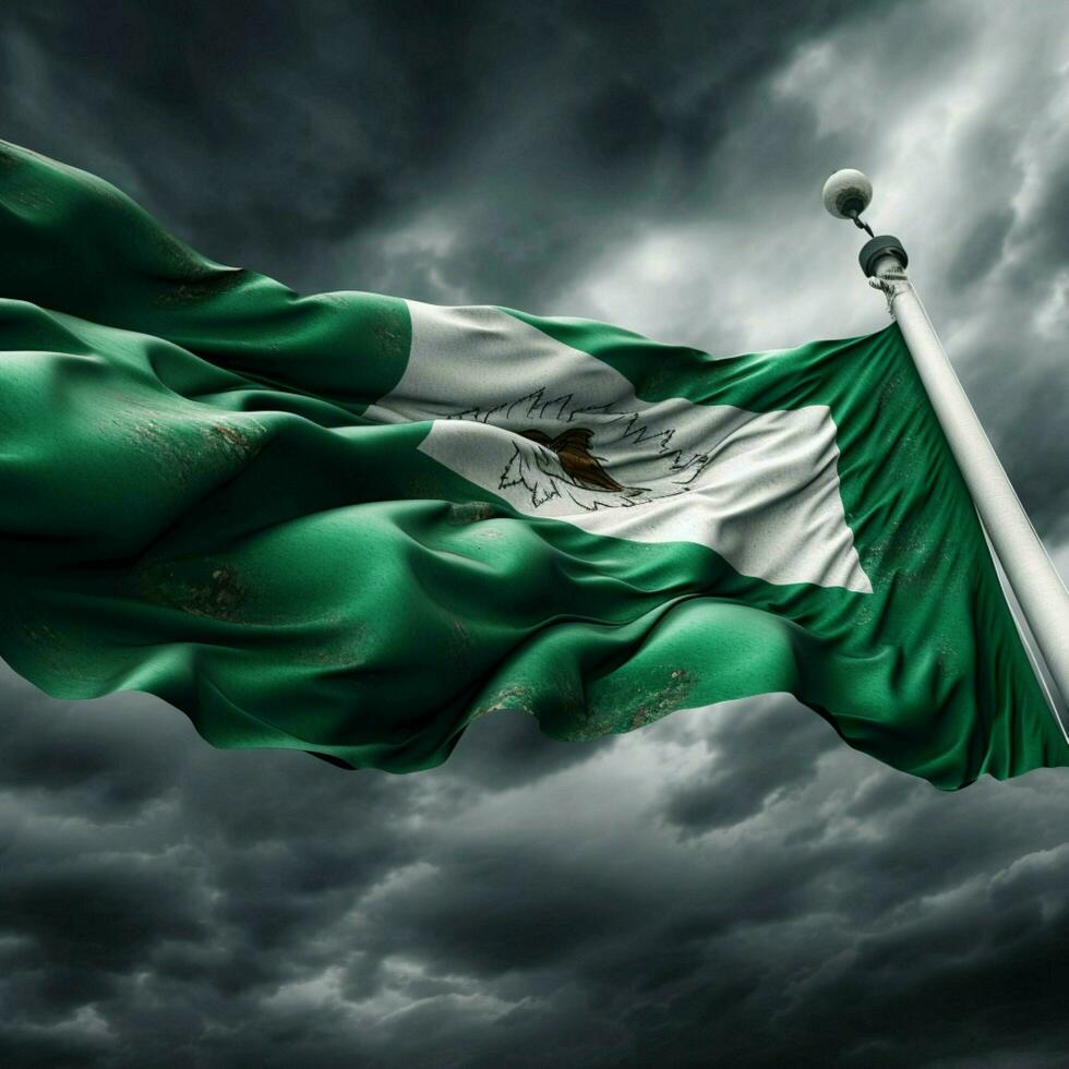 drapeau de Nigeria haute qualité 4k ultra photo