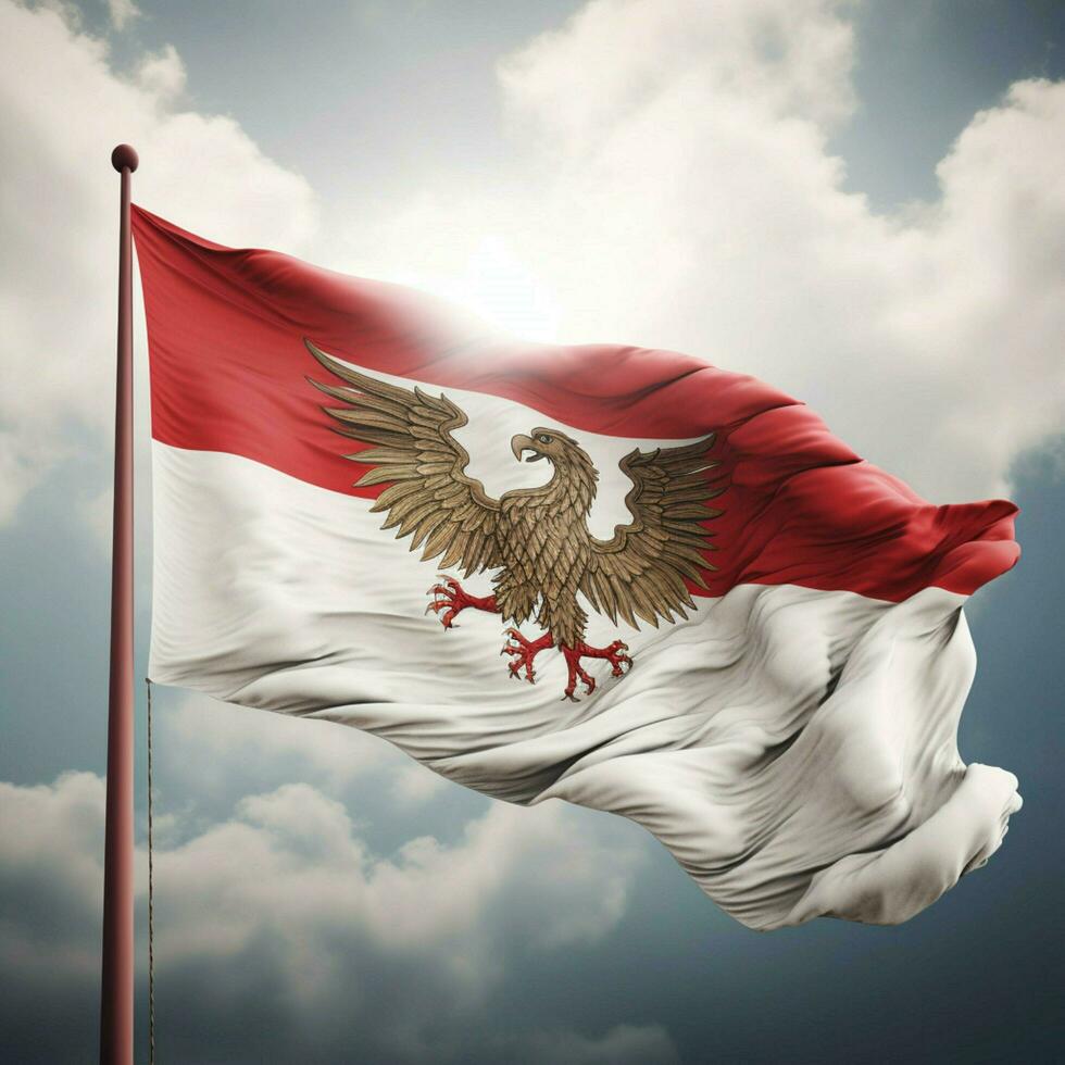 drapeau de Pologne haute qualité 4k ultra h photo