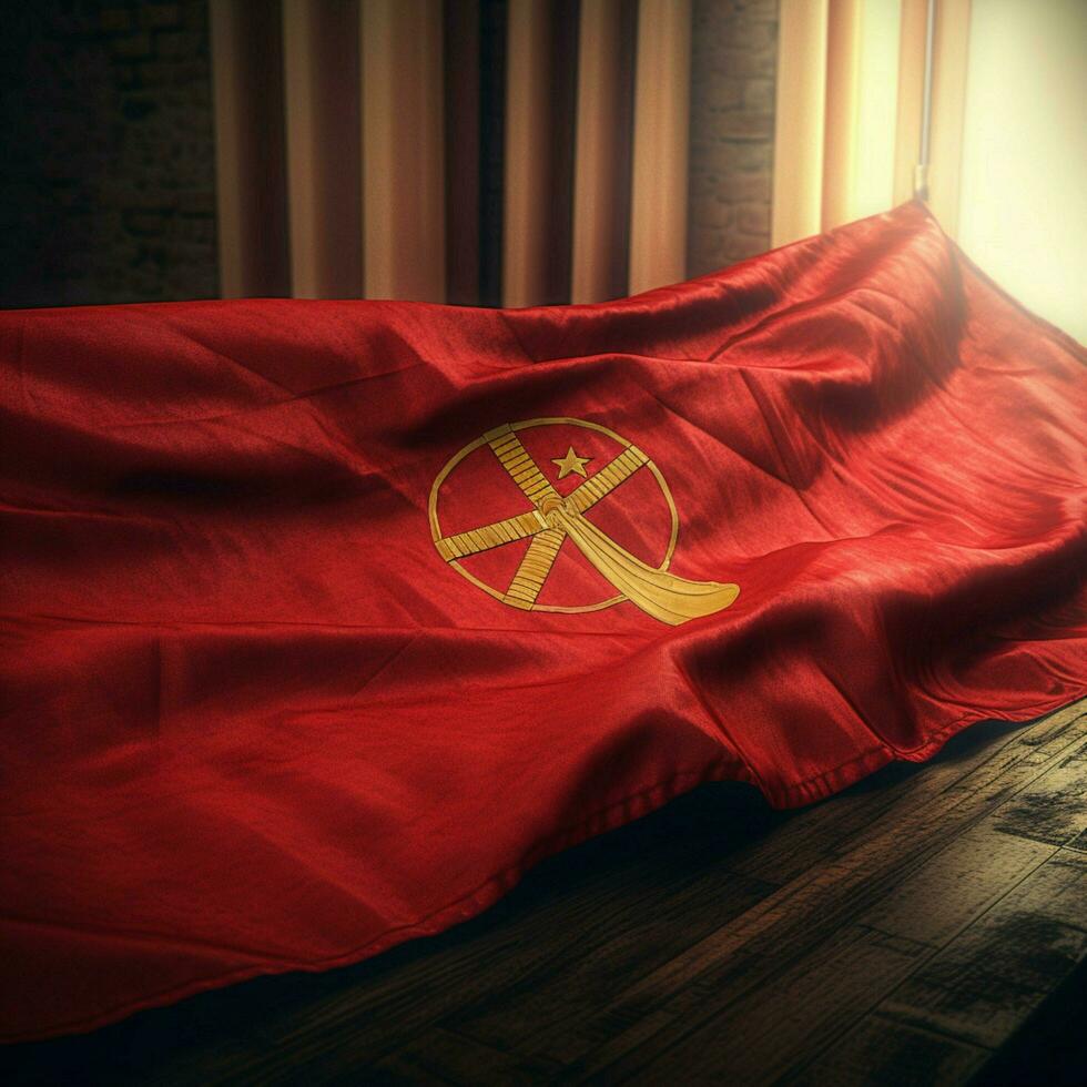 drapeau de syndicat de soviétique socialiste république photo