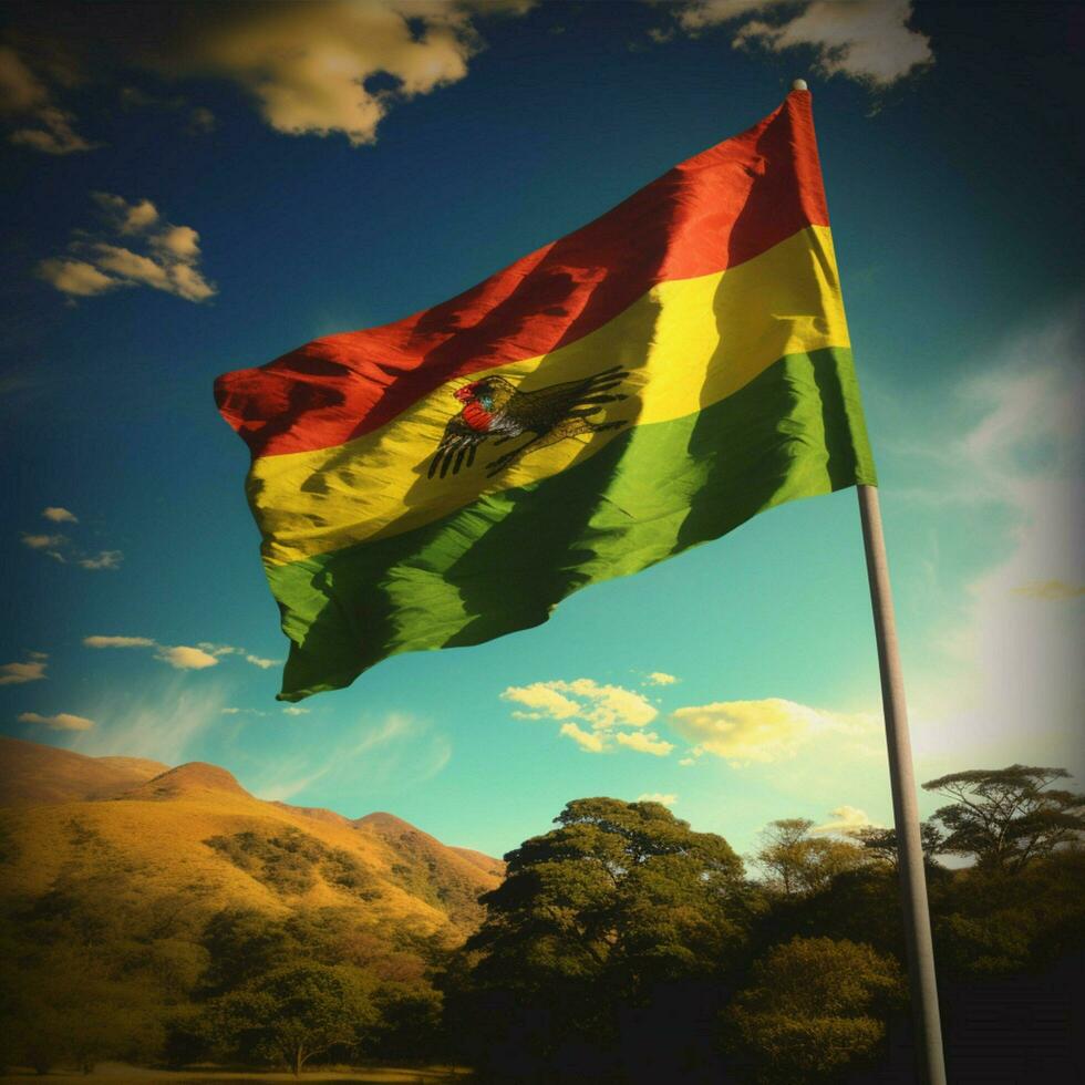 drapeau de Zimbabwe haute qualité 4k ultra photo