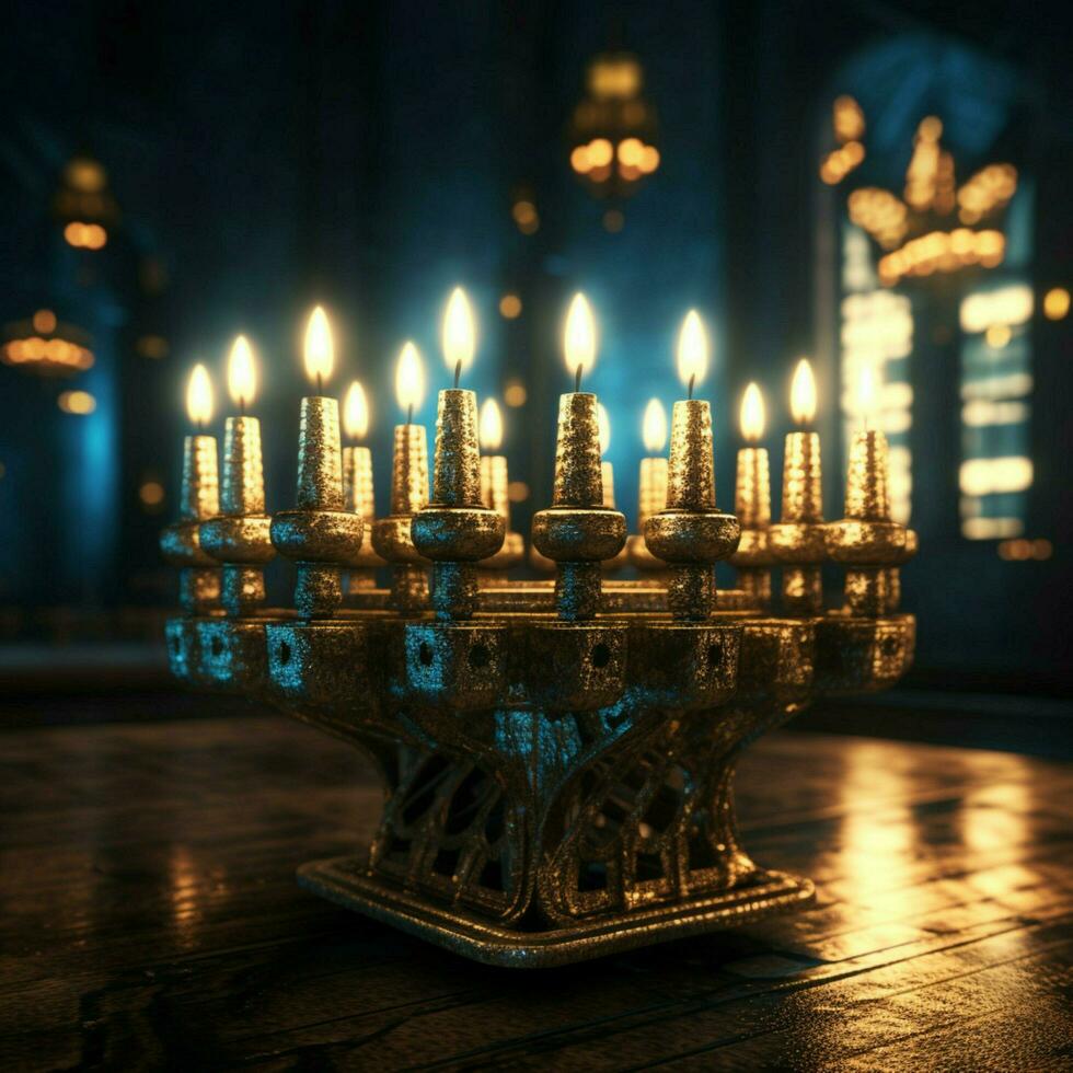 menorah haute qualité 4k ultra HD hdr photo