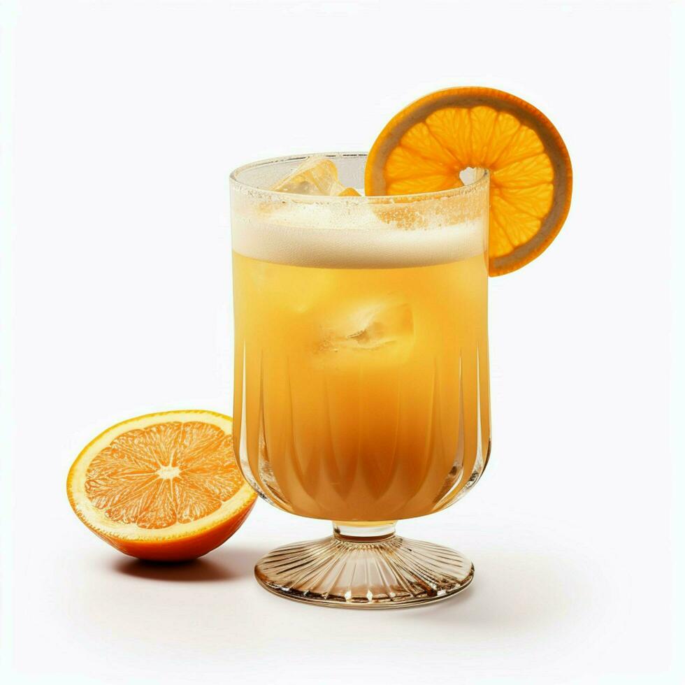 oju Orange oju cocktail avec blanc Contexte haute photo