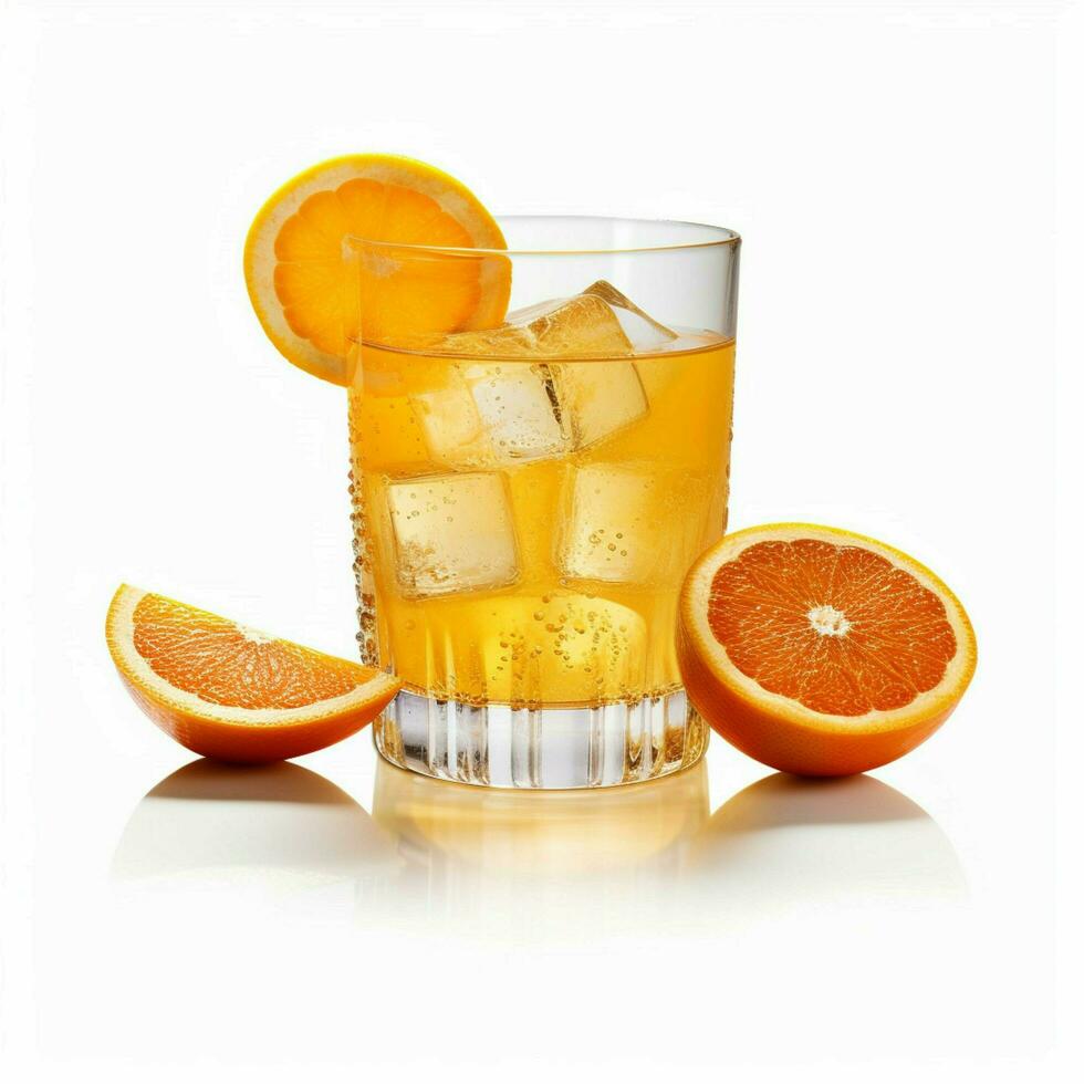 oju Orange oju cocktail avec blanc Contexte haute photo