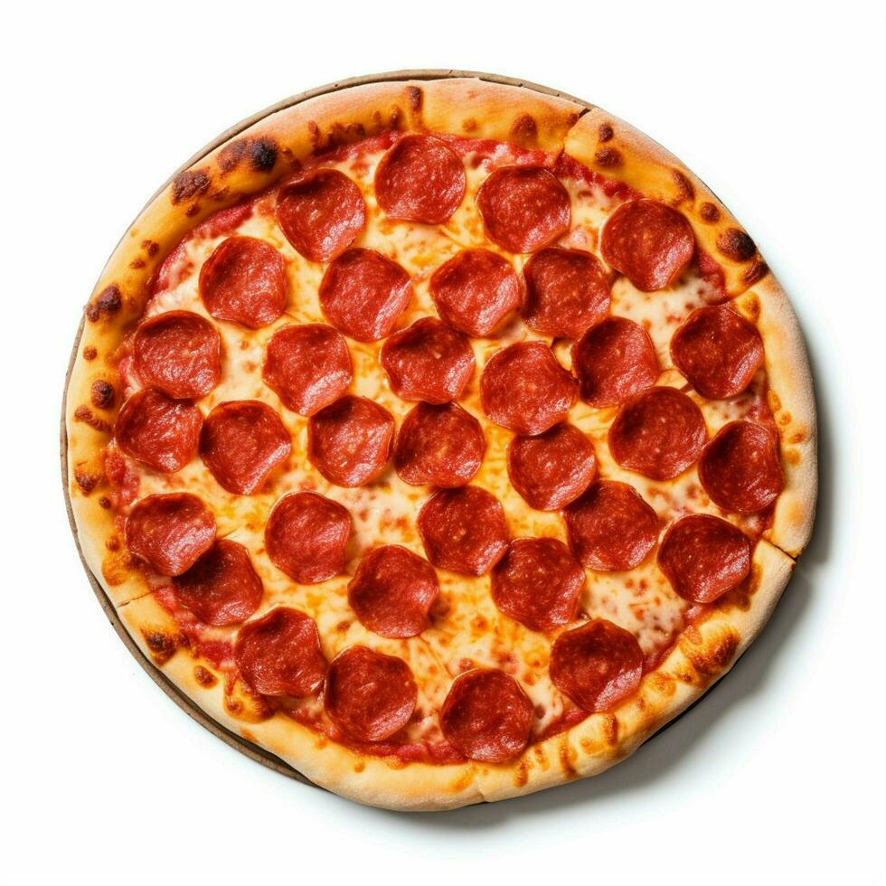 photo de pepperoni avec non Contexte avec blanc