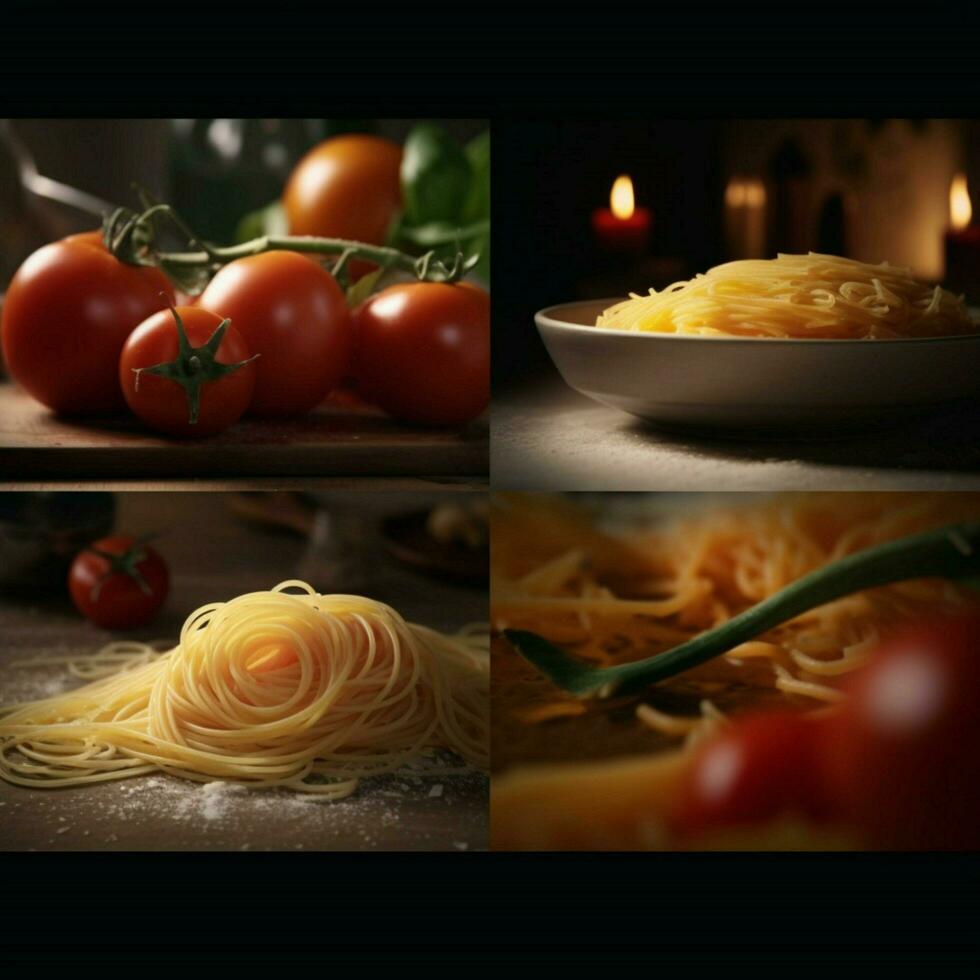 produit coups de pâtes linguines haute qualité 4k ultra photo