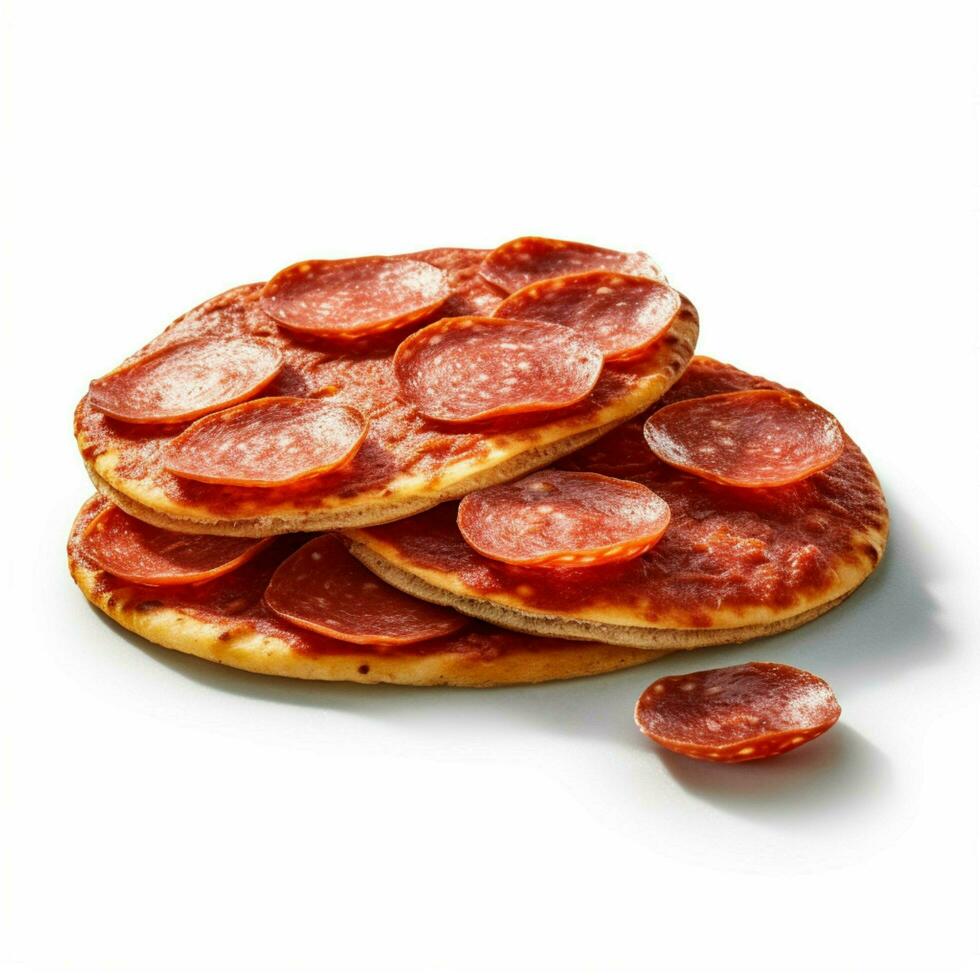 produit coups de photo de pepperoni avec non dos