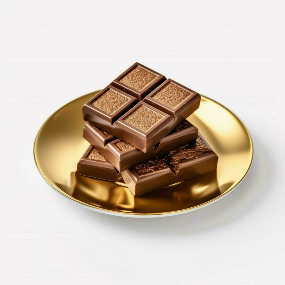 produit coups de au carré Chocolat bars sur une or photo