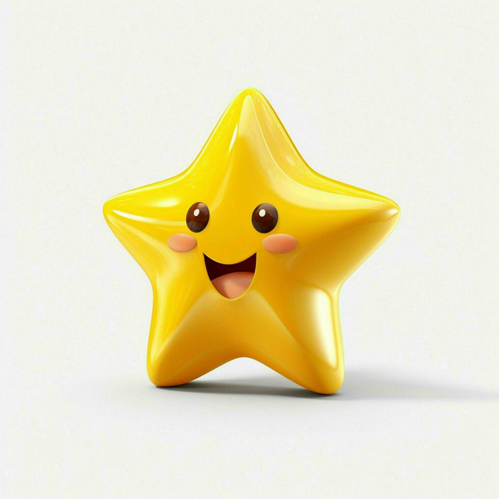 frappé par les étoiles emoji sur blanc Contexte haute qualité 4k hdr photo
