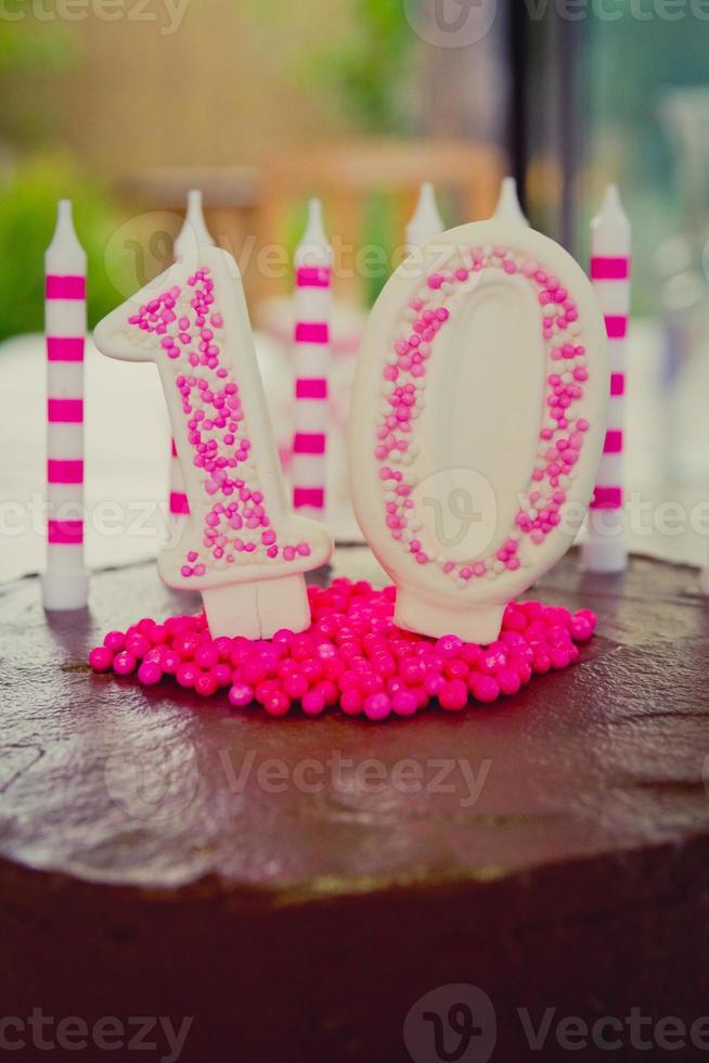 10ème décoration de gâteau d'anniversaire photo