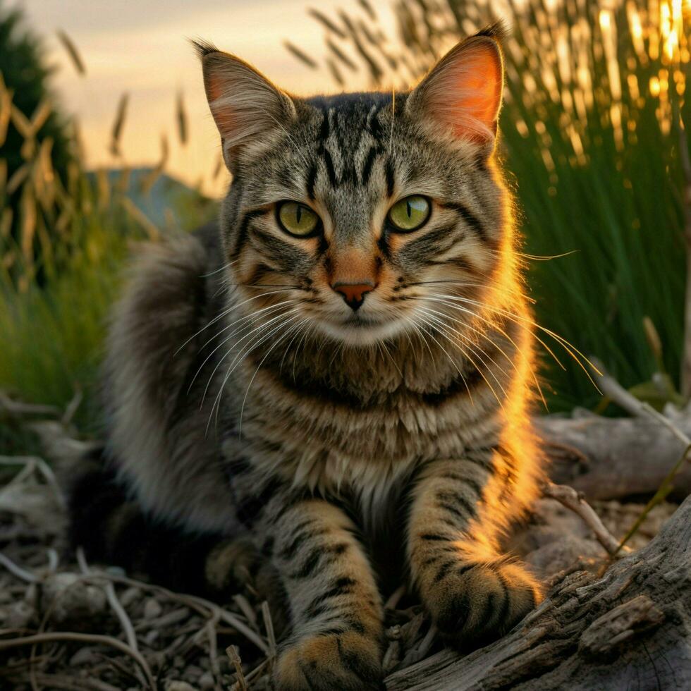 photo de chat plein coup haute qualité hdr 16k ultra HD sauvage