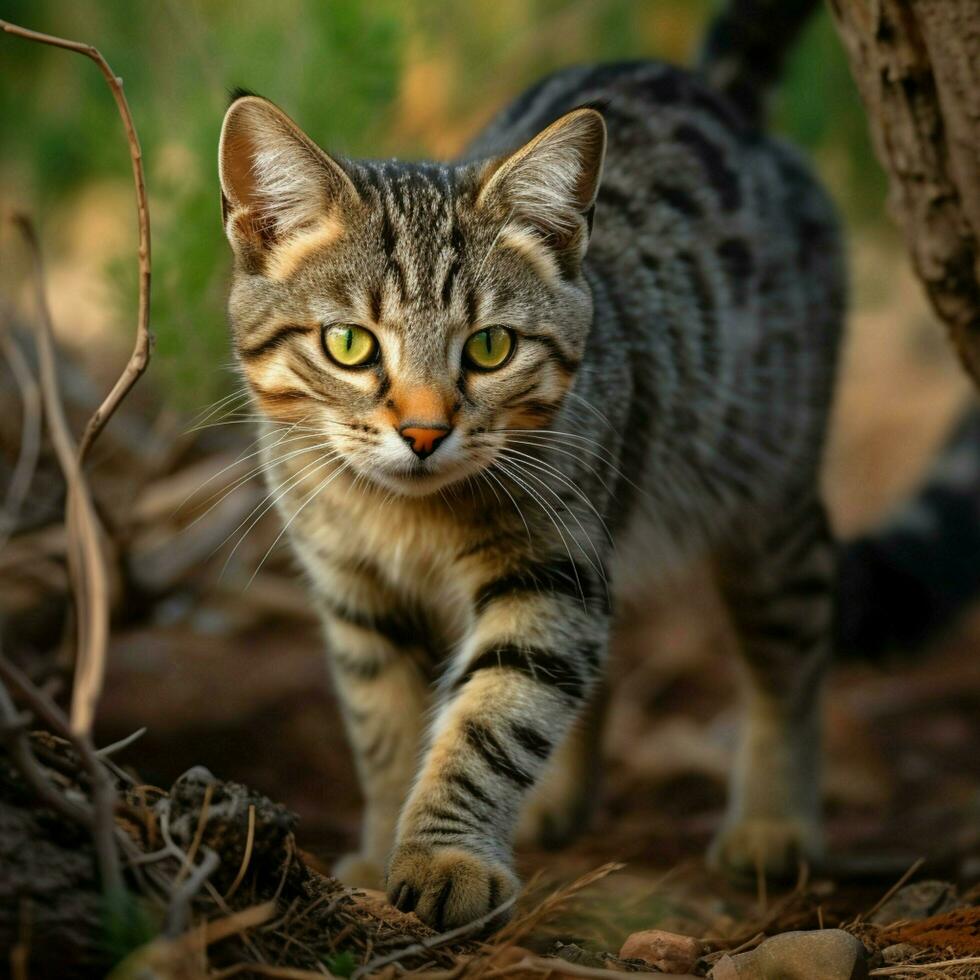 photo de chat plein coup haute qualité hdr 16k ultra HD sauvage