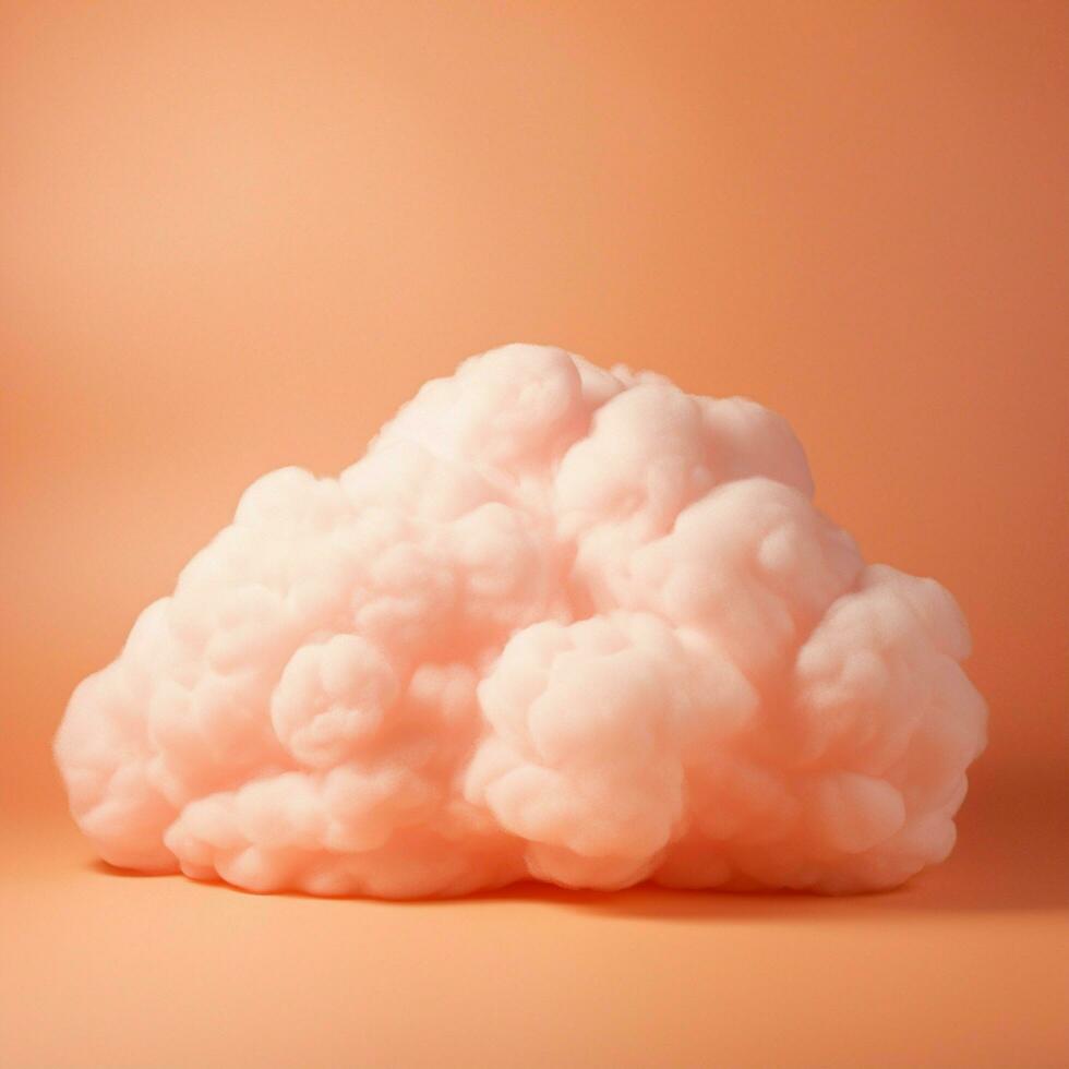 une coton bonbons Orange Contexte avec duveteux des nuages photo