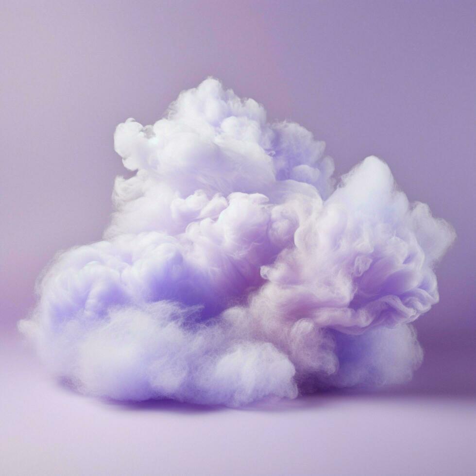 une coton bonbons violet Contexte avec duveteux des nuages photo