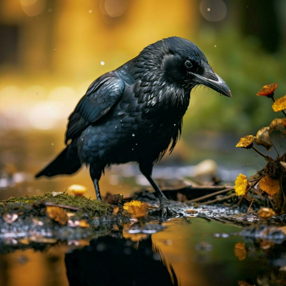 corbeau sauvage la vie la photographie hdr 4k photo