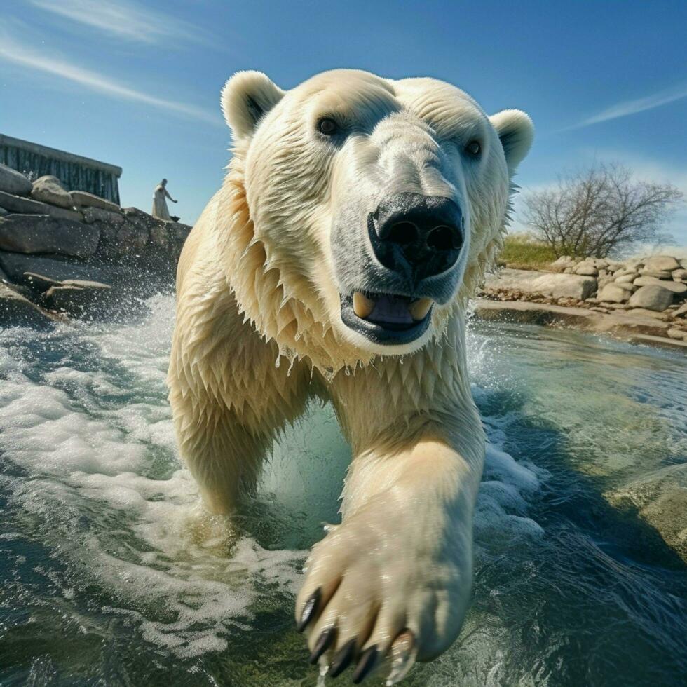 polaire ours sauvage la vie la photographie hdr 4k photo