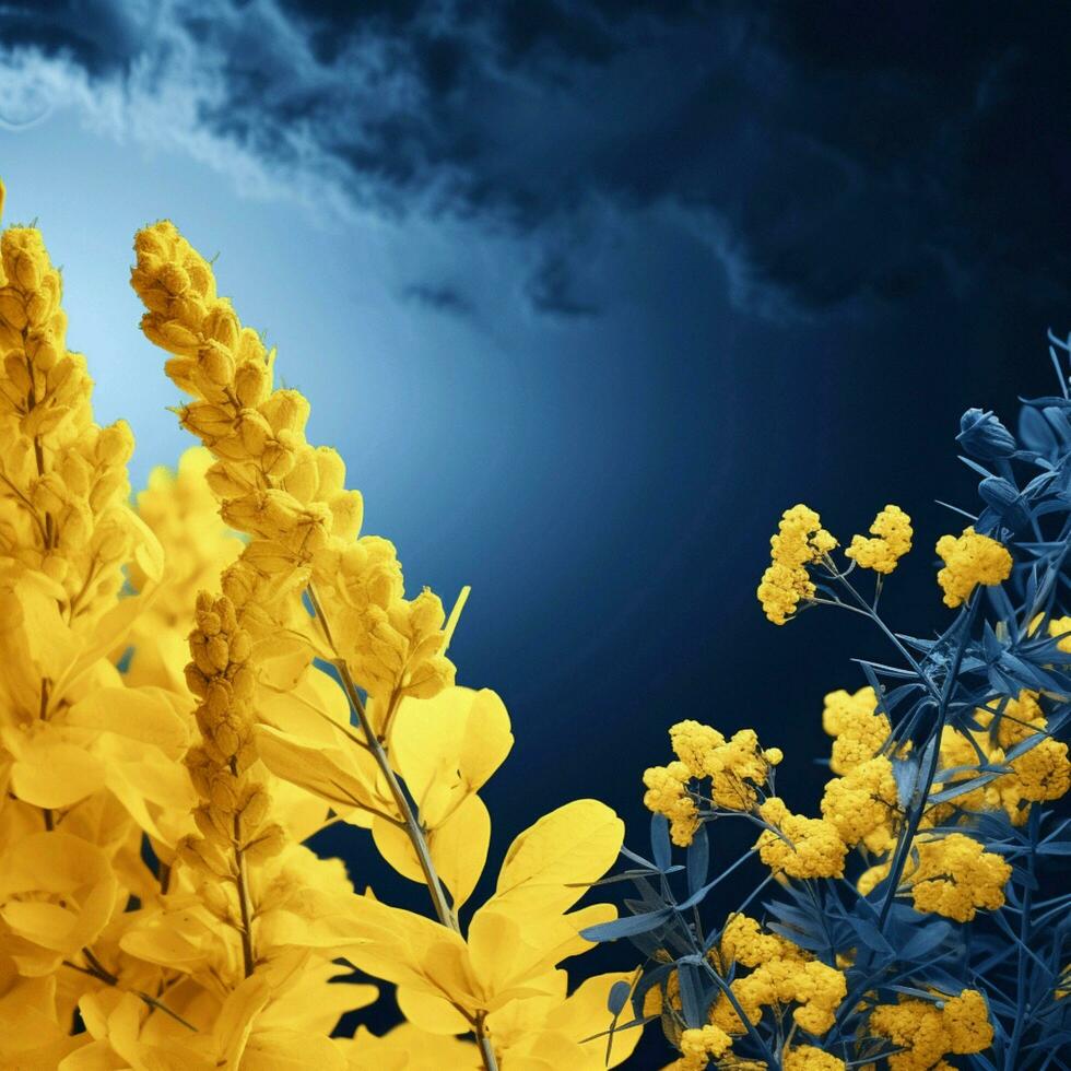 ensoleillé Jaune et de mauvaise humeur indigo haute qualité ultra HD 8k hdr photo