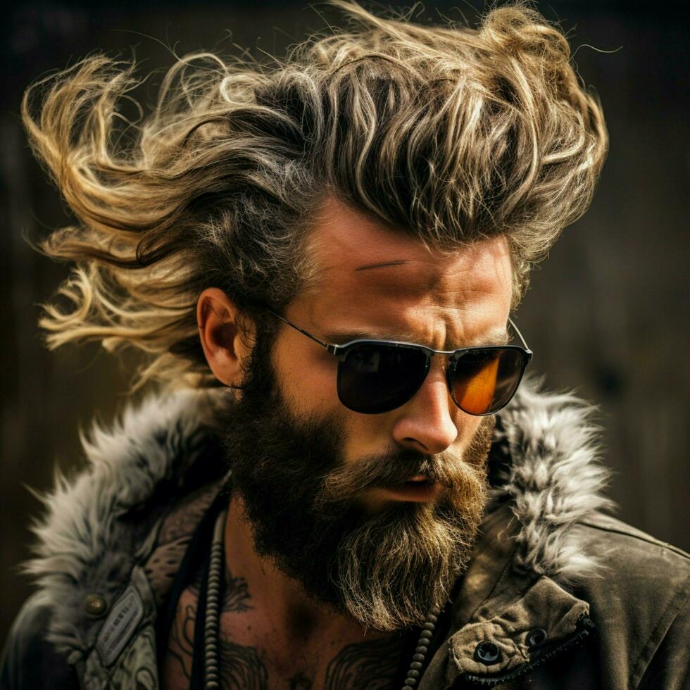 homme cheveux style sauvage la vie la photographie hdr 4k photo