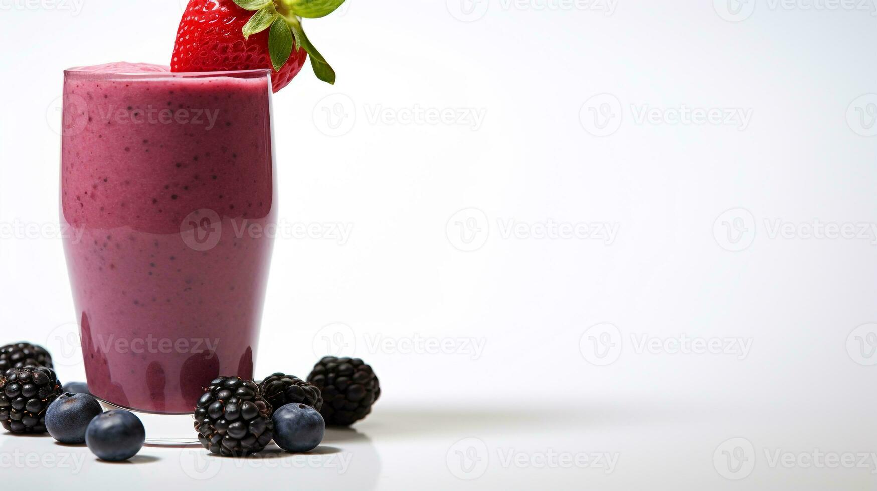 photo de une baie smoothie isolé sur blanc Contexte. génératif ai