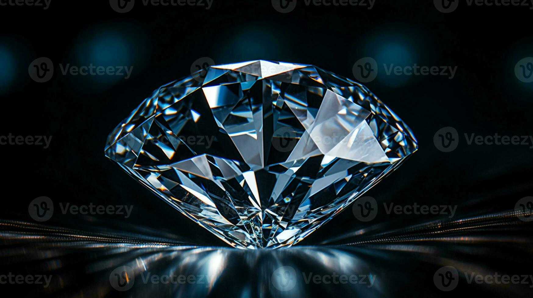 photographier une fascinant fermer de une pétillant diamant tenue contre une velouté noir Contexte. génératif ai photo