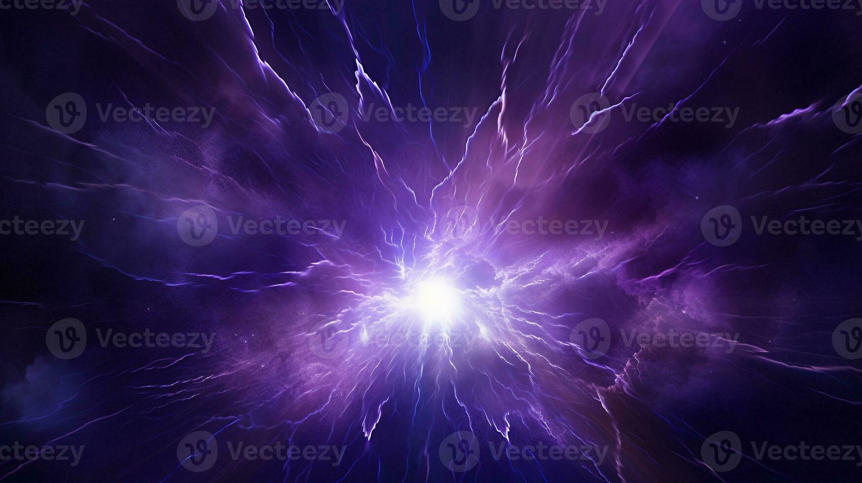 explosion avec violet éclairage. génératif ai photo