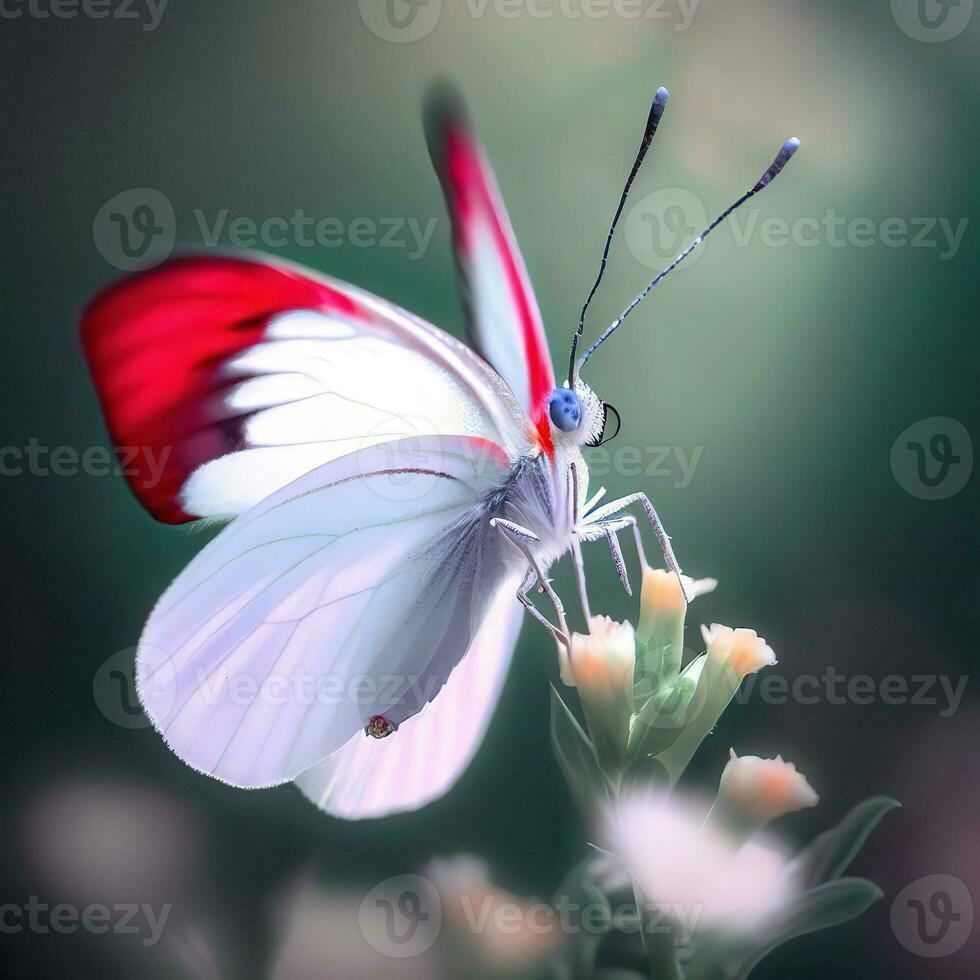 le gracieux vol de le papillon ajoute enchantement à le fleurs sauvages beauté ,ai généré photo