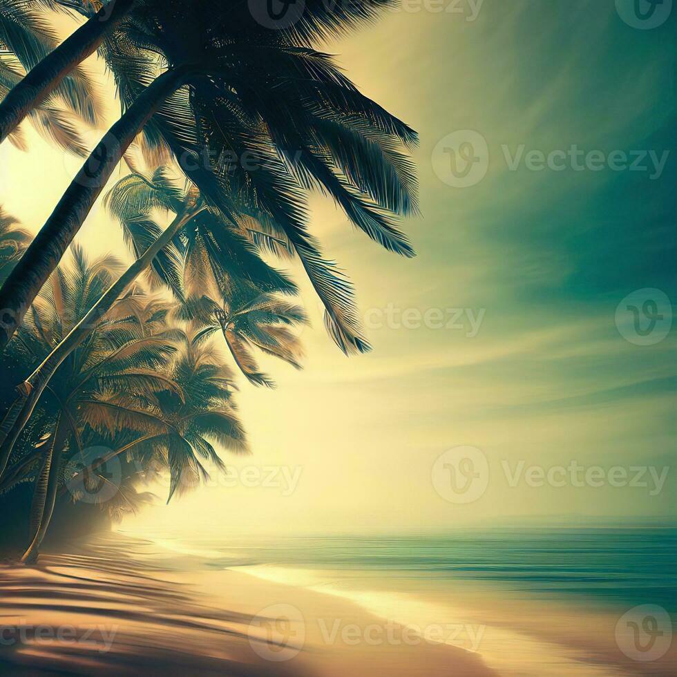plage de hawaï, mer plage mer rive, noix de coco arbre plage été jours de retenue ,ai généré photo