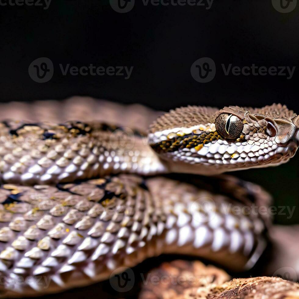 le le serpent à sonnette distinctif queue met en garde potentiel des menaces avec ses Signature du son ,ai généré photo