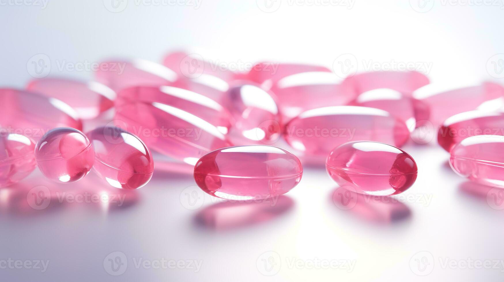 rose transparent vitamines sur une lumière Contexte photo