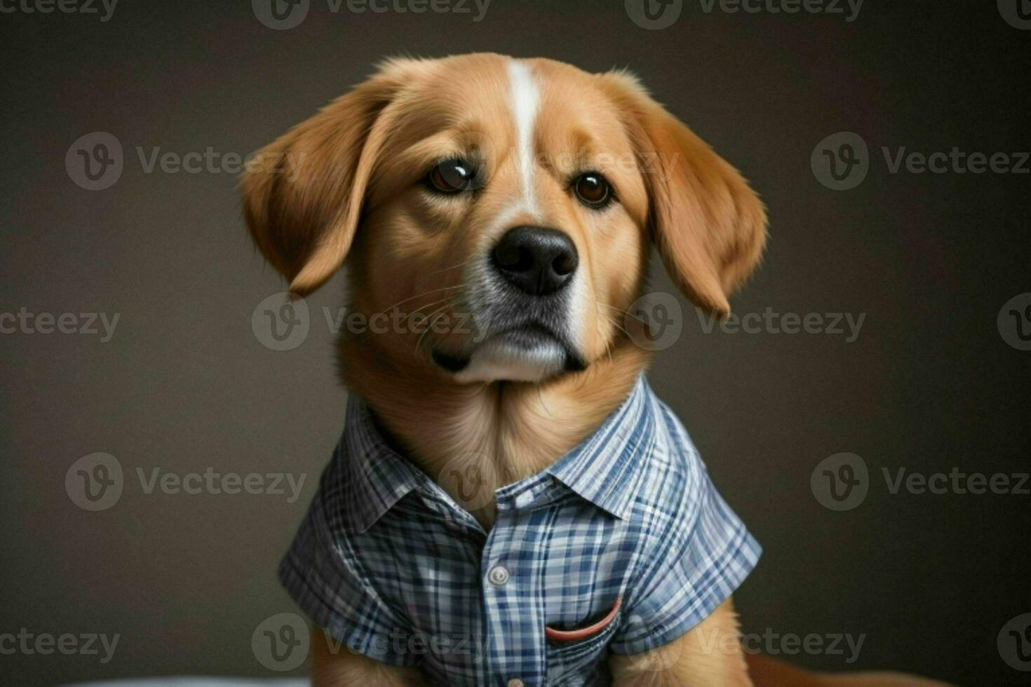 mignonne chien portant chemise. ai génératif pro photo