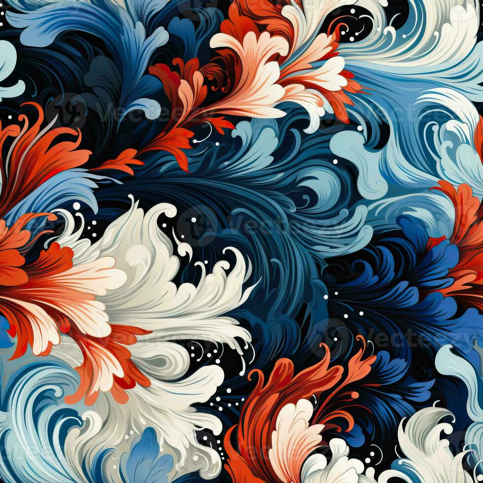 magnifique indonésien batik motifs exposant unique culturel détaillant sur vibrant tissu photo