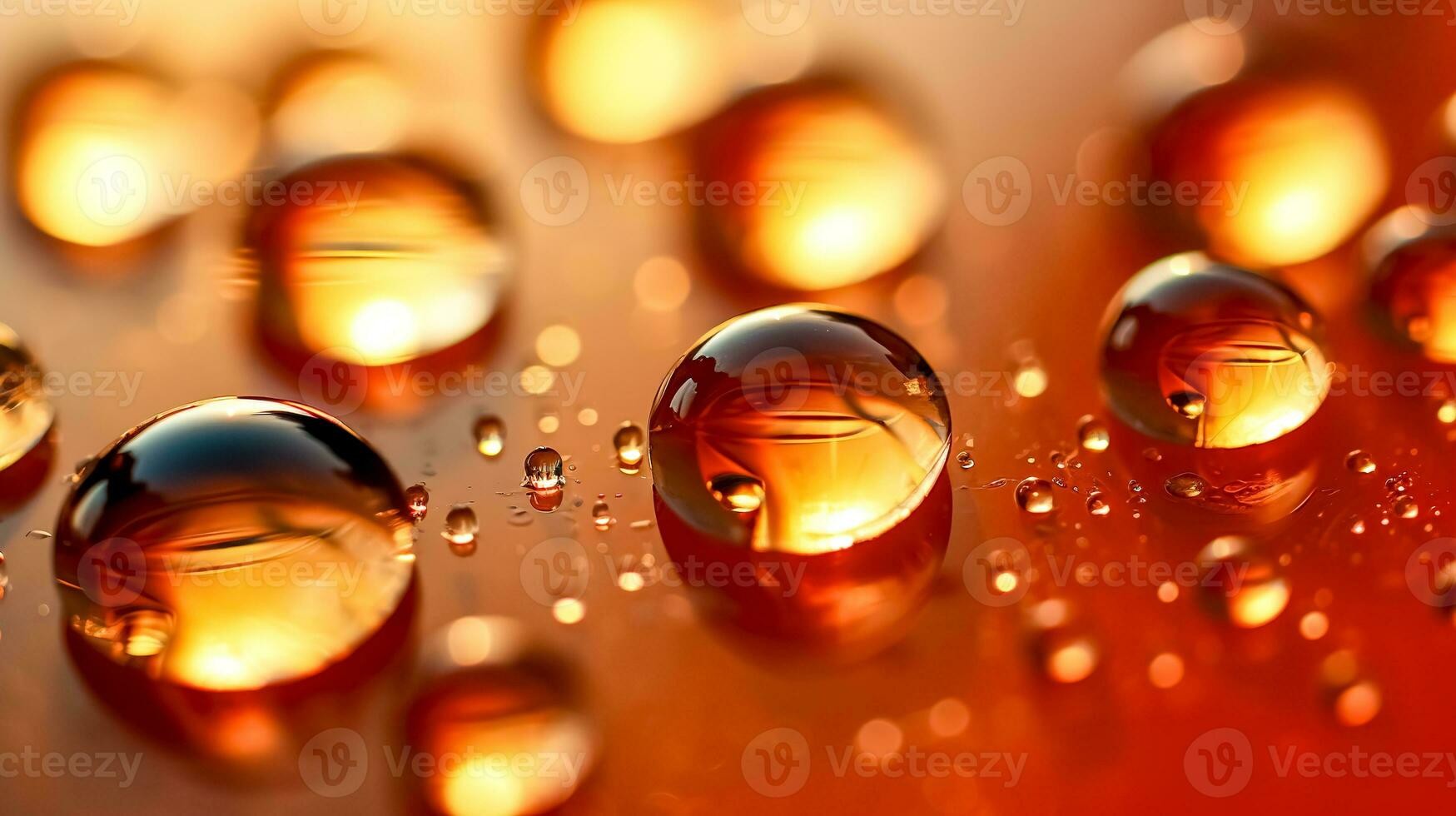 l'eau gouttes sur Orange verre photo