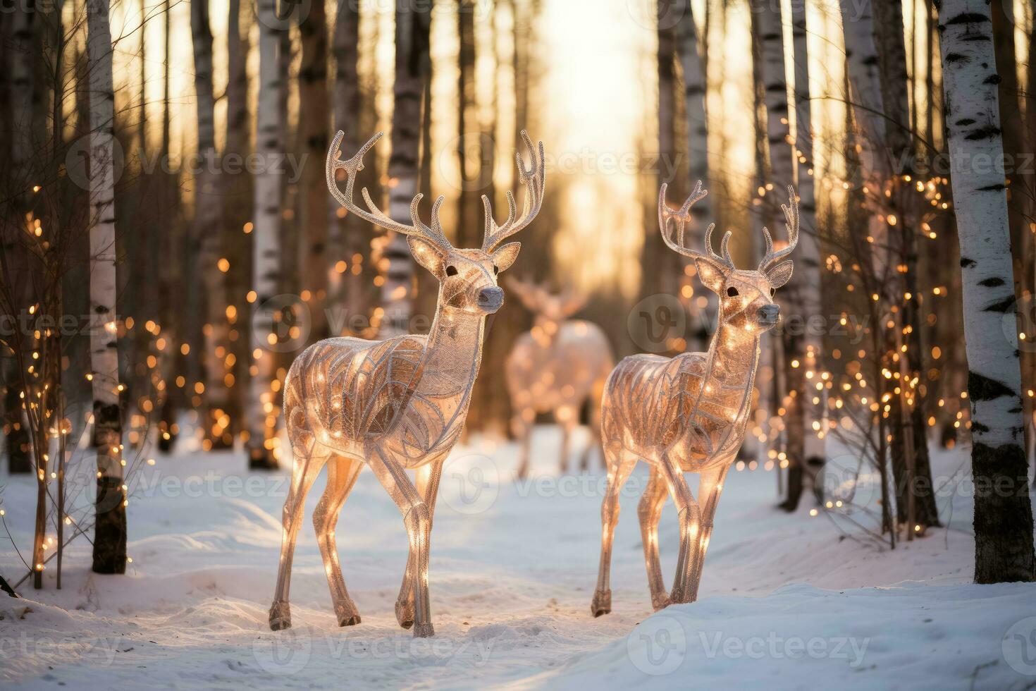 renne à thème décorations améliorer finlandais Laponie les villes avec capricieux Noël la magie photo