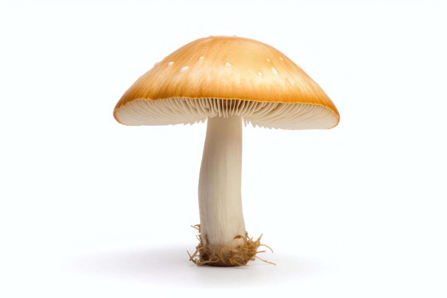 champignon isolé sur blanc Contexte ai généré photo