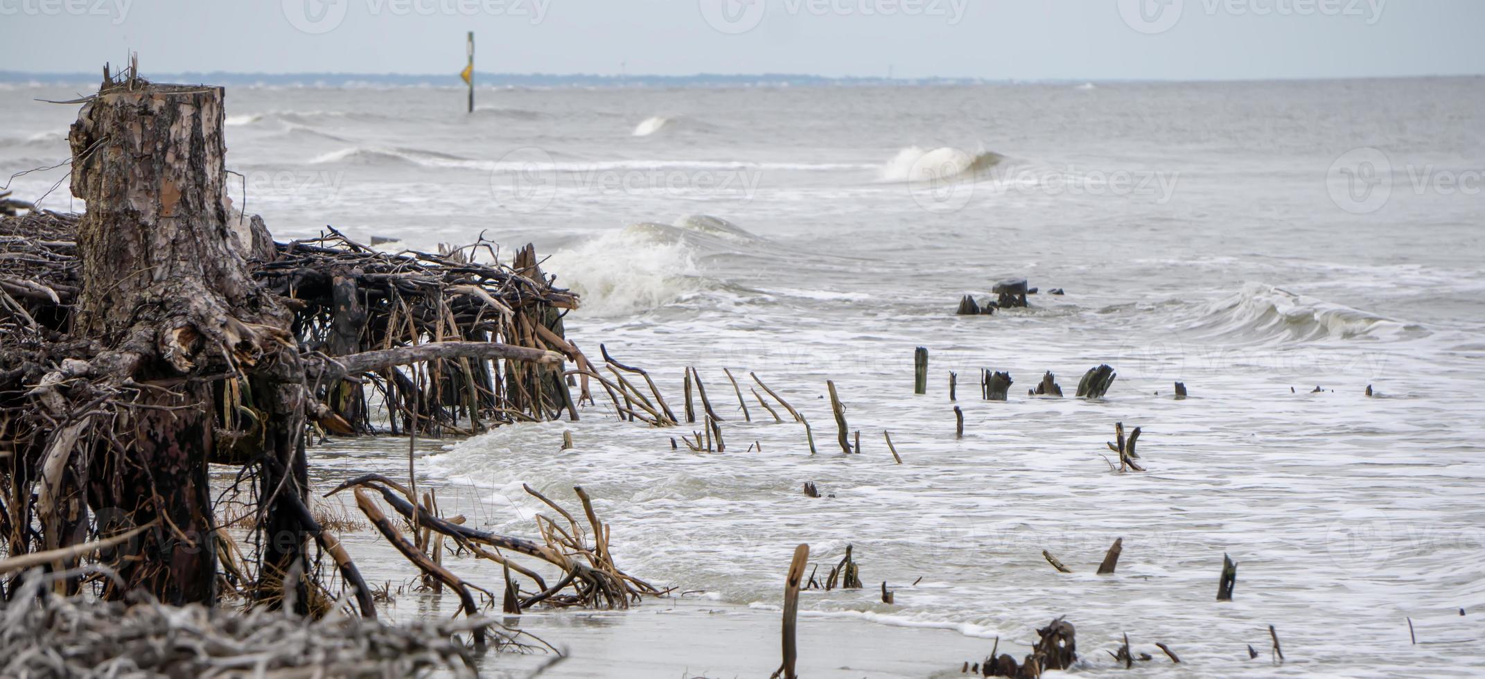 Scènes de plage à l'île de chasse en Caroline du Sud photo