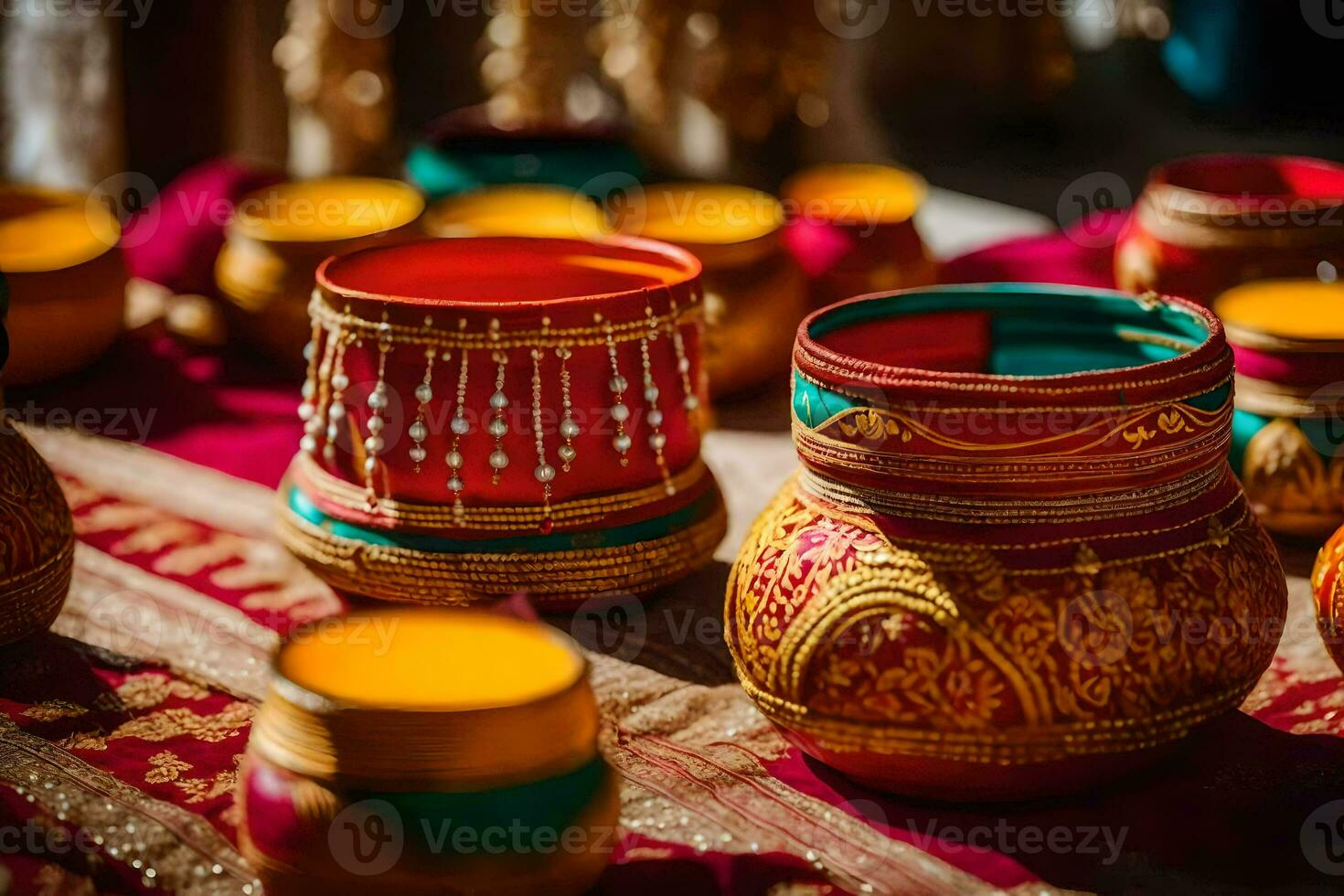 Indien mariage décor idées. généré par ai photo