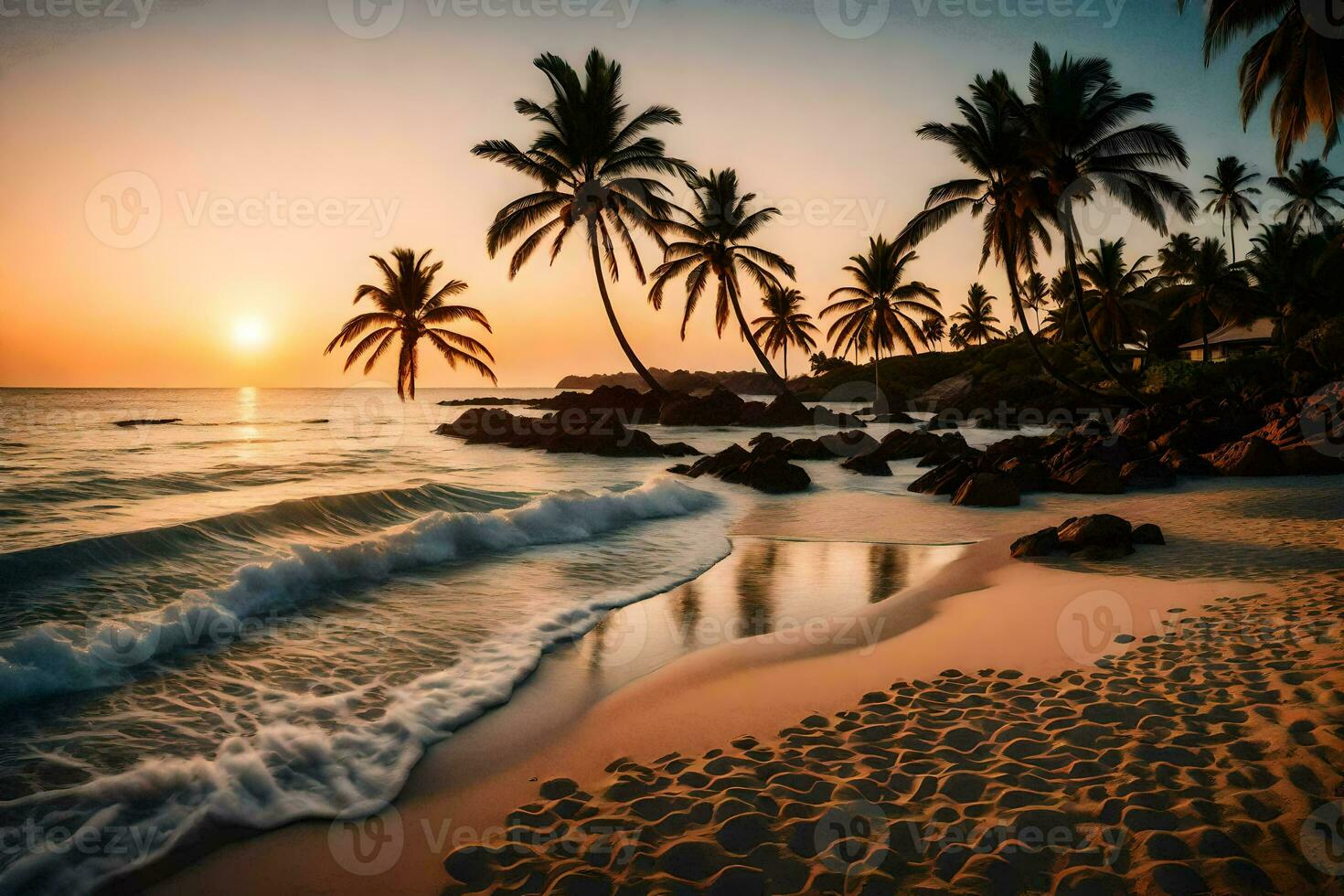 le plage fond d'écran, fond d'écran, le plage, le plage fond d'écran, fond d'écran HD, fond d'écran h. généré par ai photo