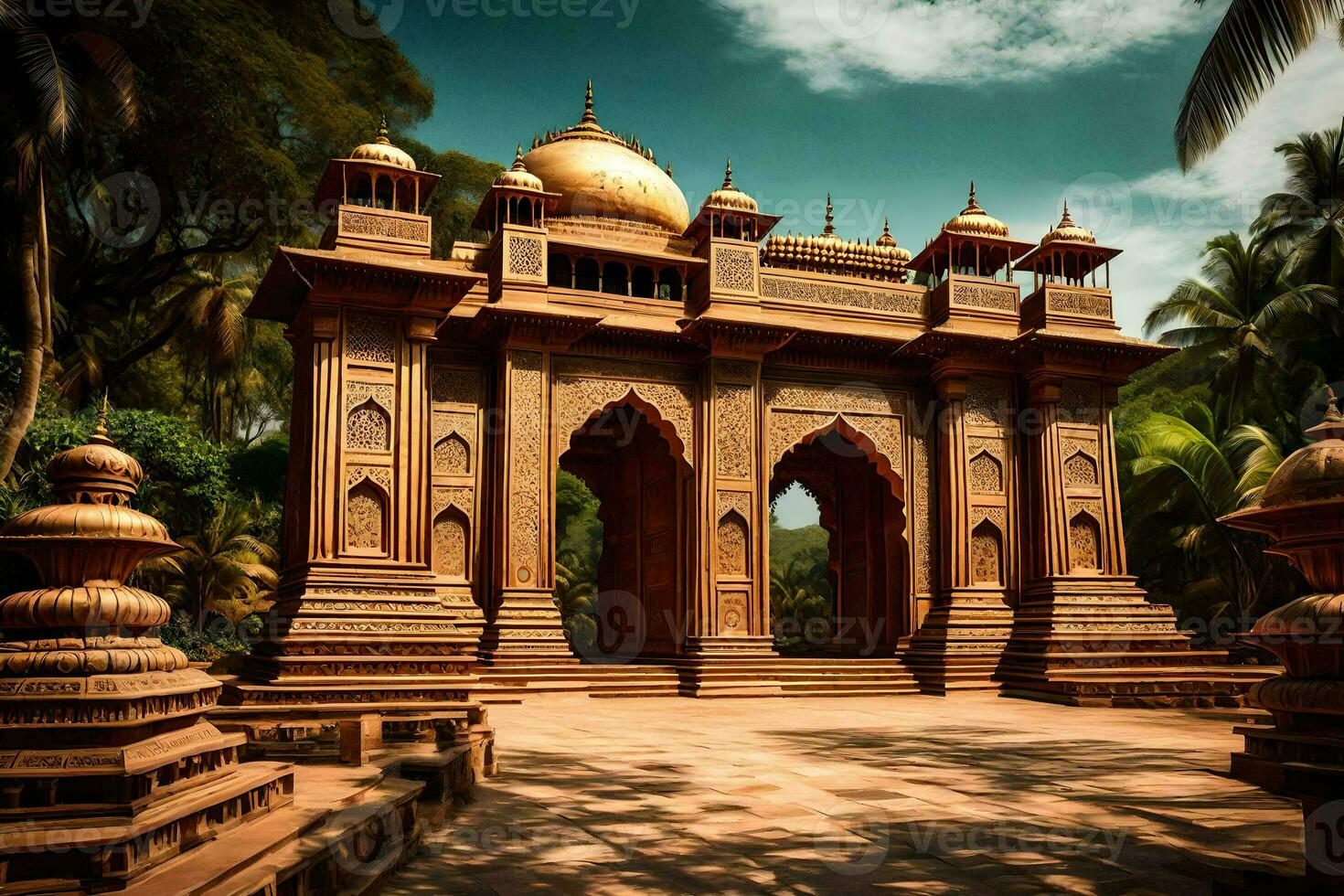 le porte de le palais, Inde. généré par ai photo